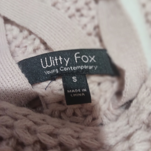 Final $5 3/$12 Witty Fox "Ladies Lace Back Sweater 3/4 Sleeves" Sz. S Di… - Picture 5 of 5